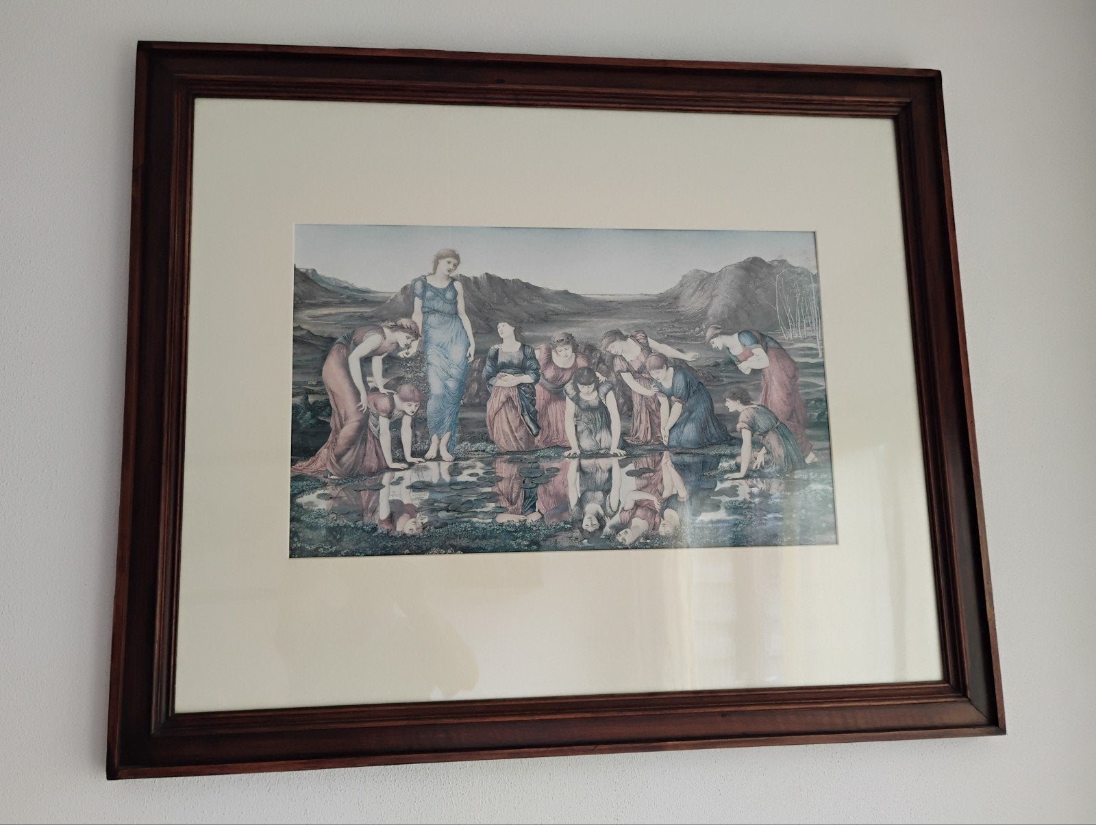 Reproductie 'De spiegel van Venus' - Burne-Jones, Ophalen, Portret of Personen, Klassiek, Print