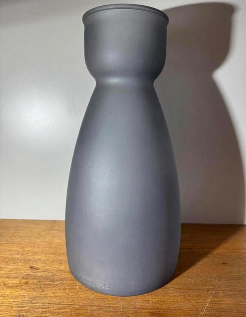 Vintage MICA blauwe gerecyclede glazen vaas.403, Ophalen, Zo goed als nieuw, Blauw, Glas