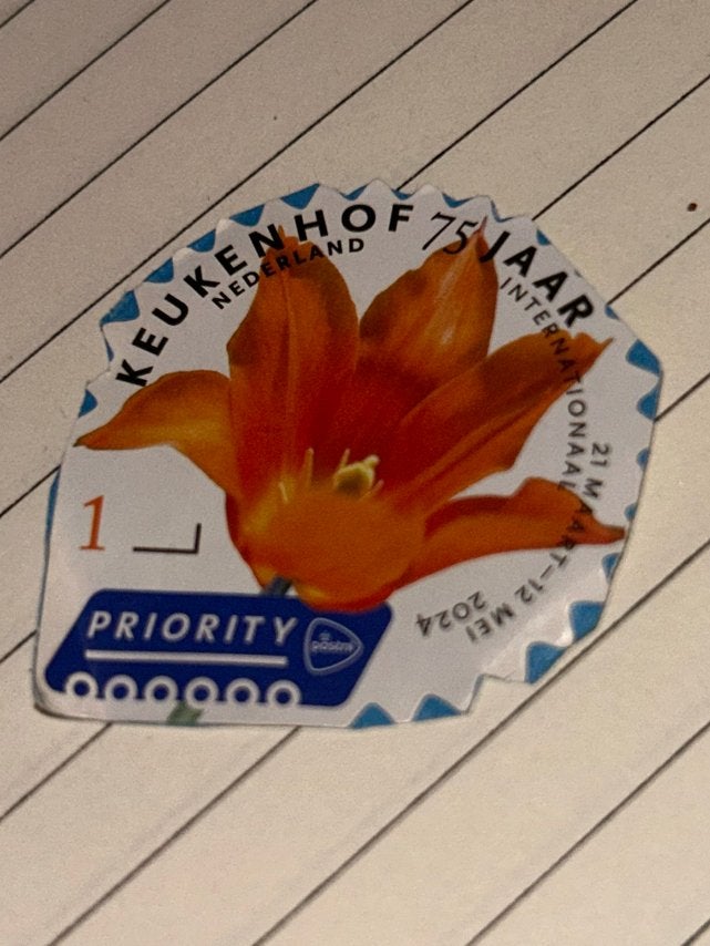 Postzegel Keukenhof 75 jaar - Oranje Tulp postfris, Postzegels en Munten, Postzegels | Nederland, Ophalen of Verzenden, Na 1940
