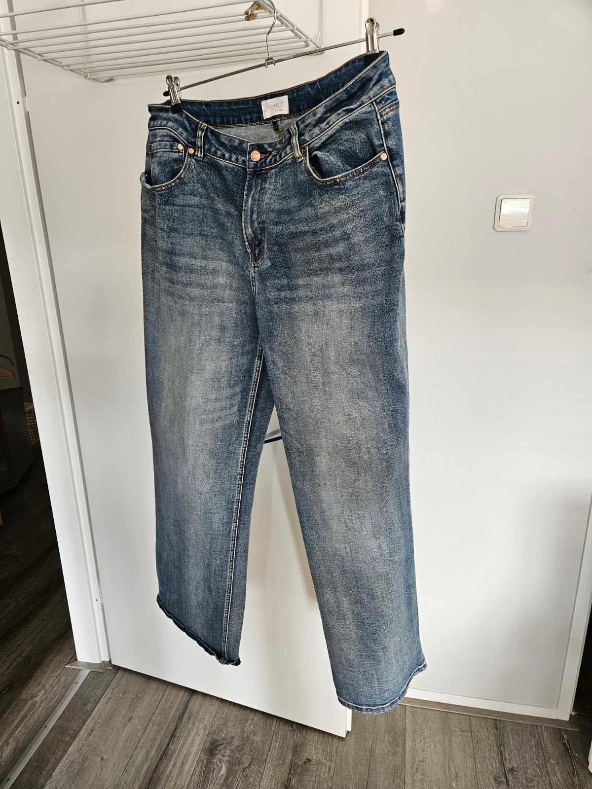 spijkerbroek maat 44 norah met wijde pijpen, Overige kleuren, Ophalen of Verzenden, Norah, W33 - W36 (confectie 42/44)