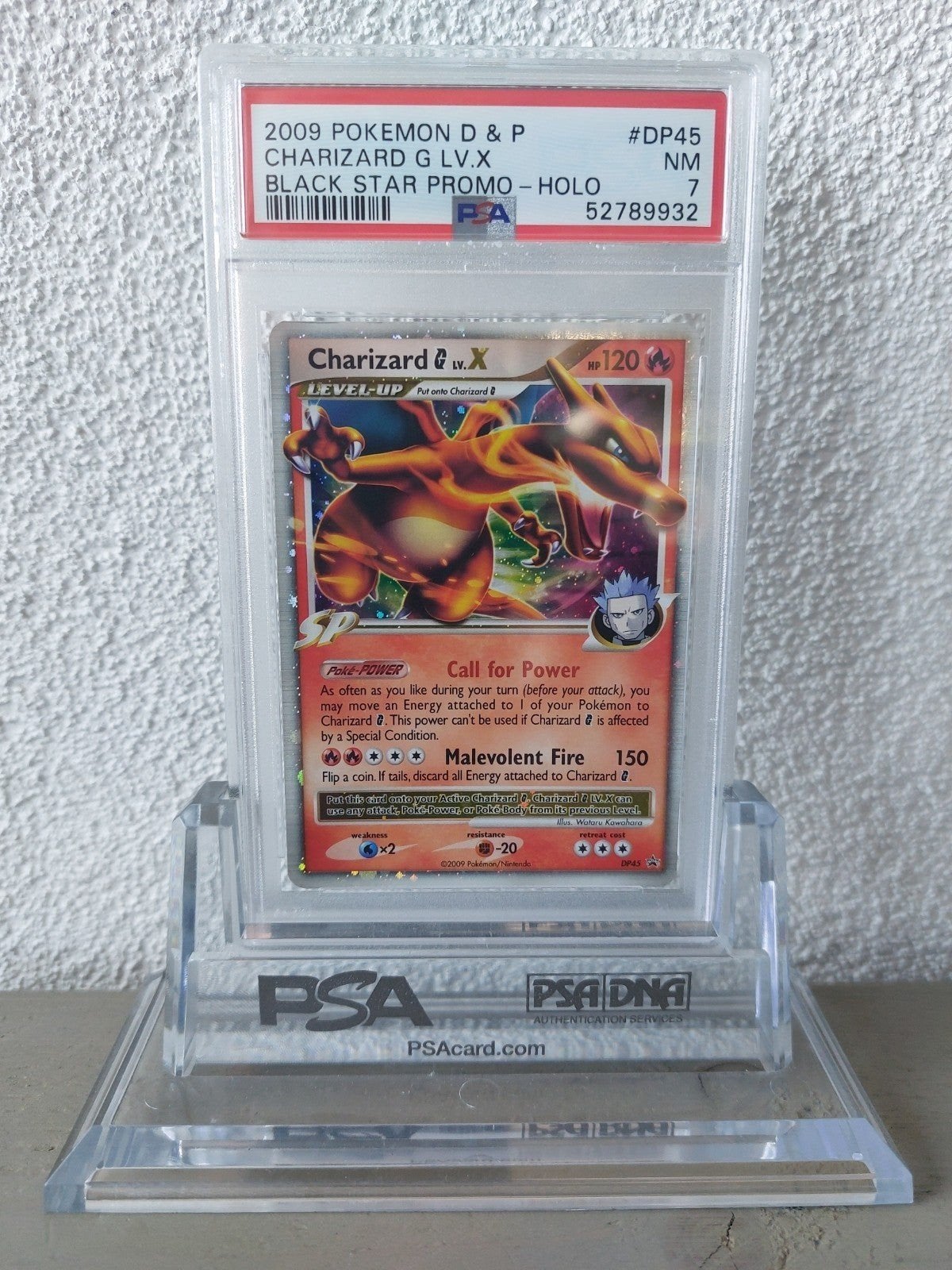 Charizard G LV.X Promo DP45 PSA 7 LOW POP, Ophalen of Verzenden