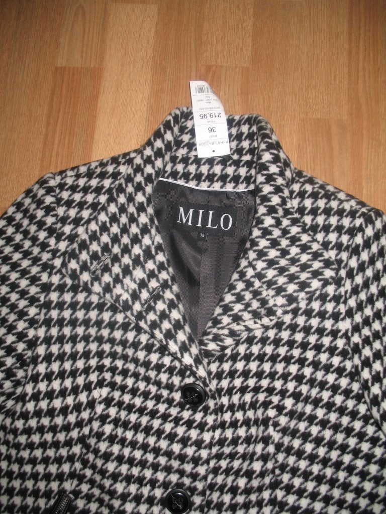 MILO Stijlvolle JAS Klassiek Pied-de-Poule * Maat 36, Zwart, Nieuw, Ophalen of Verzenden, Maat 36 (S)