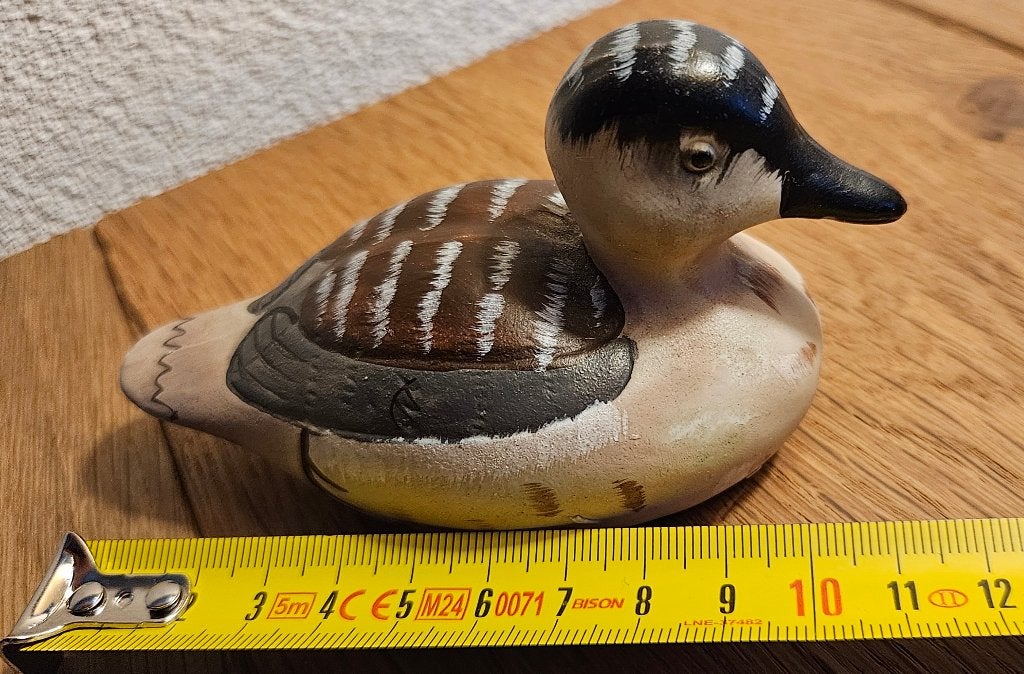 Vintage beeldje Eendje, mooie kleuren, gemerkt Colombo10 cm!, Verzamelen, Beelden en Beeldjes, Ophalen of Verzenden, Zo goed als nieuw
