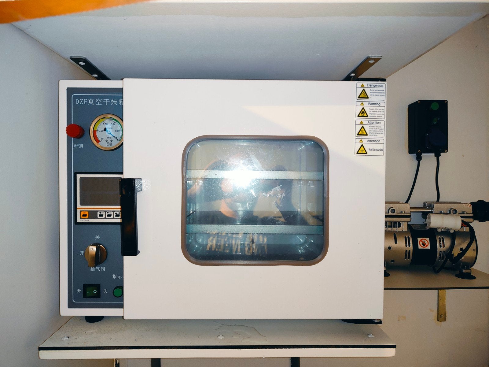 DZF-6020A Vacuum Drying Oven 600W met Vacuümpomp en switch, Ophalen, Minder dan 45 cm