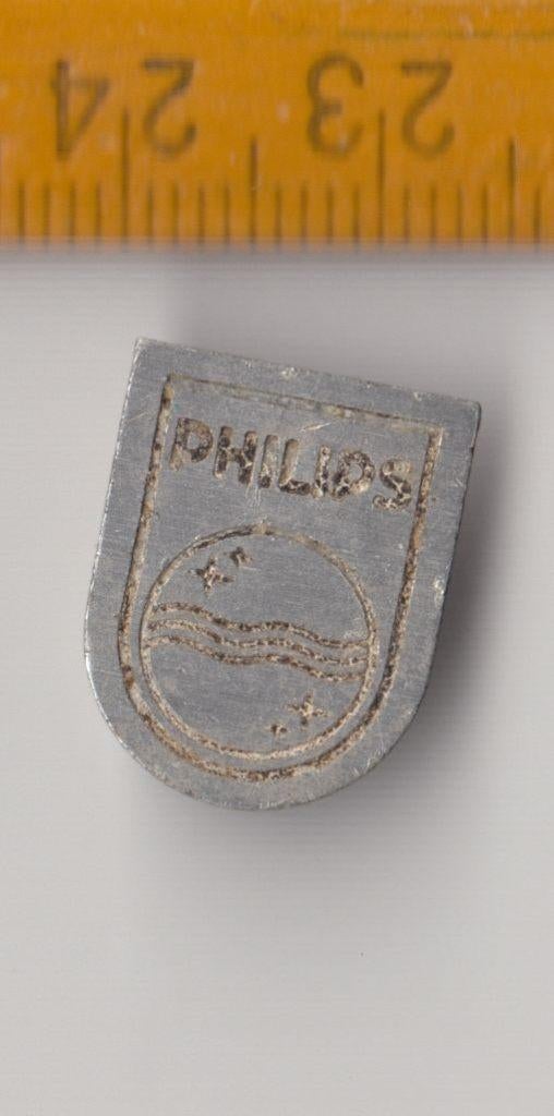 Philips Radio Logo embleem schildje, Antiek en Kunst, Antiek | Tv's en Audio, Ophalen of Verzenden