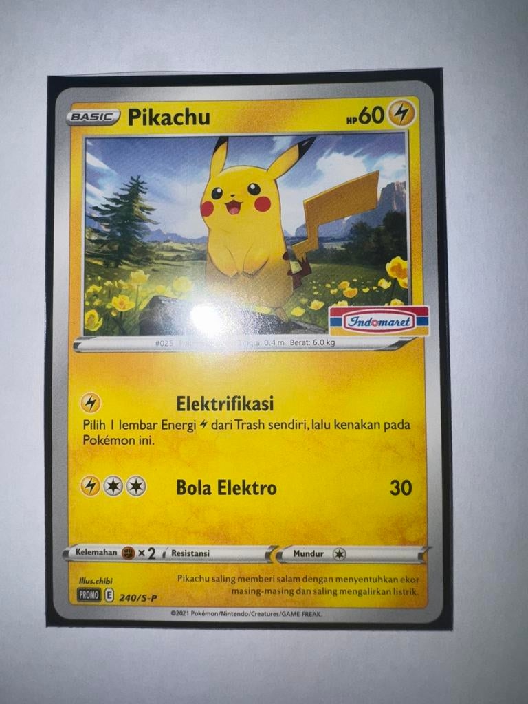 Pikachu indomaret promo indonesie, Ophalen of Verzenden, Zo goed als nieuw