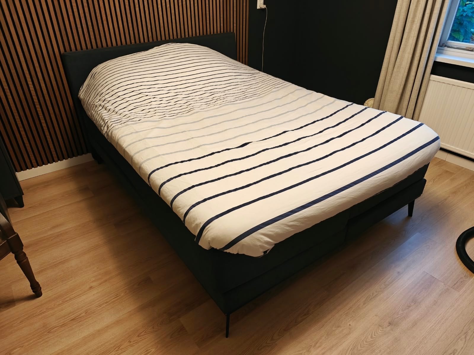 Tweepersoons boxspring met matras - Zo goed als nieuw, Ophalen, Gebruikt, 210 cm, Tweepersoons