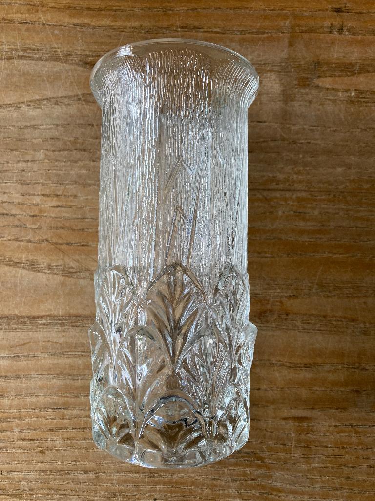 Vintage glazen persglas vaas FIDENZA GLASS ITALY, Antiek en Kunst, Antiek | Glas en Kristal, Ophalen of Verzenden