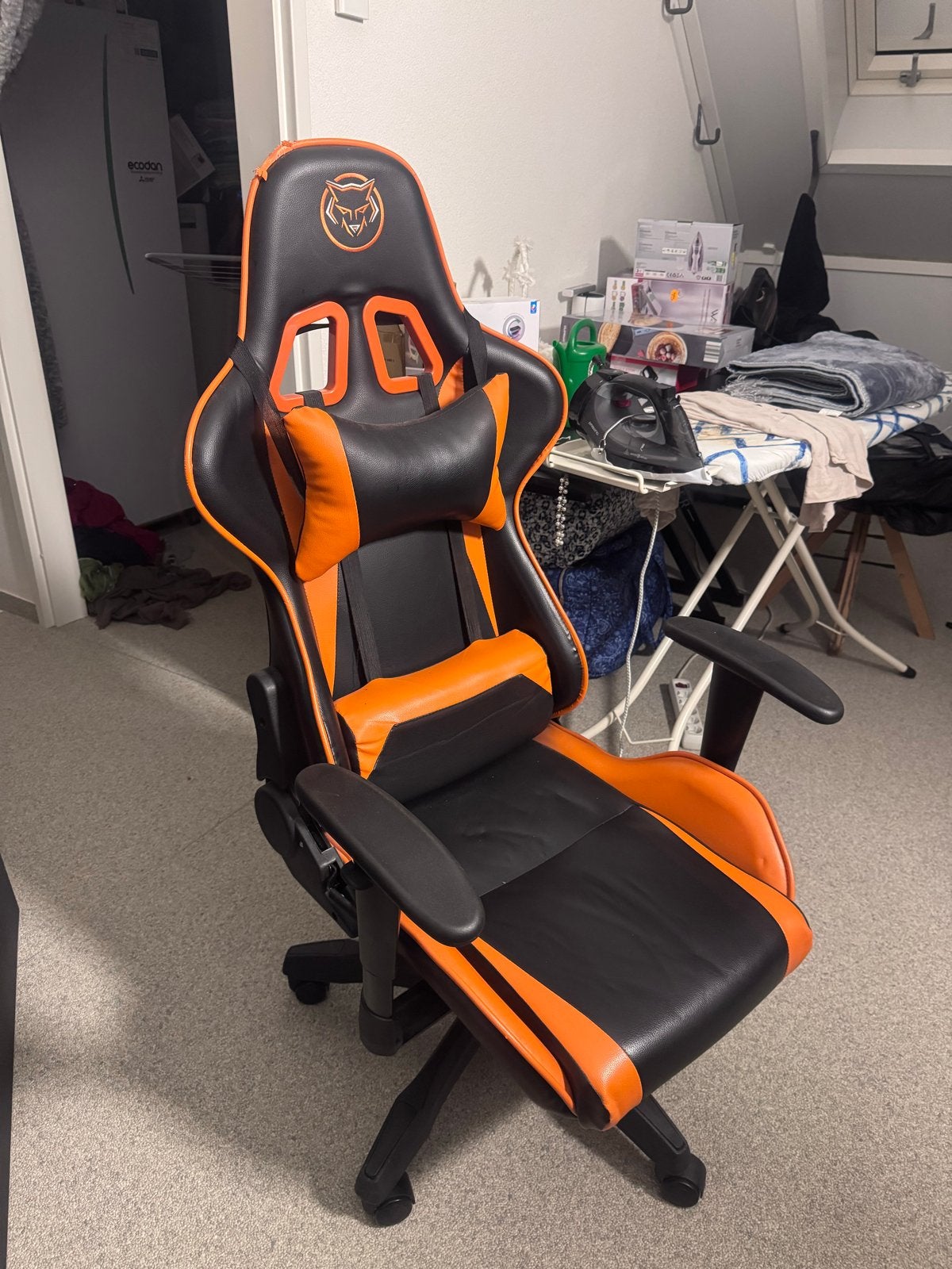 Gamingstoel Zwart/Oranje - Lichte Beschadiging, Ophalen, Gebruikt, Zwart, Gaming bureaustoel