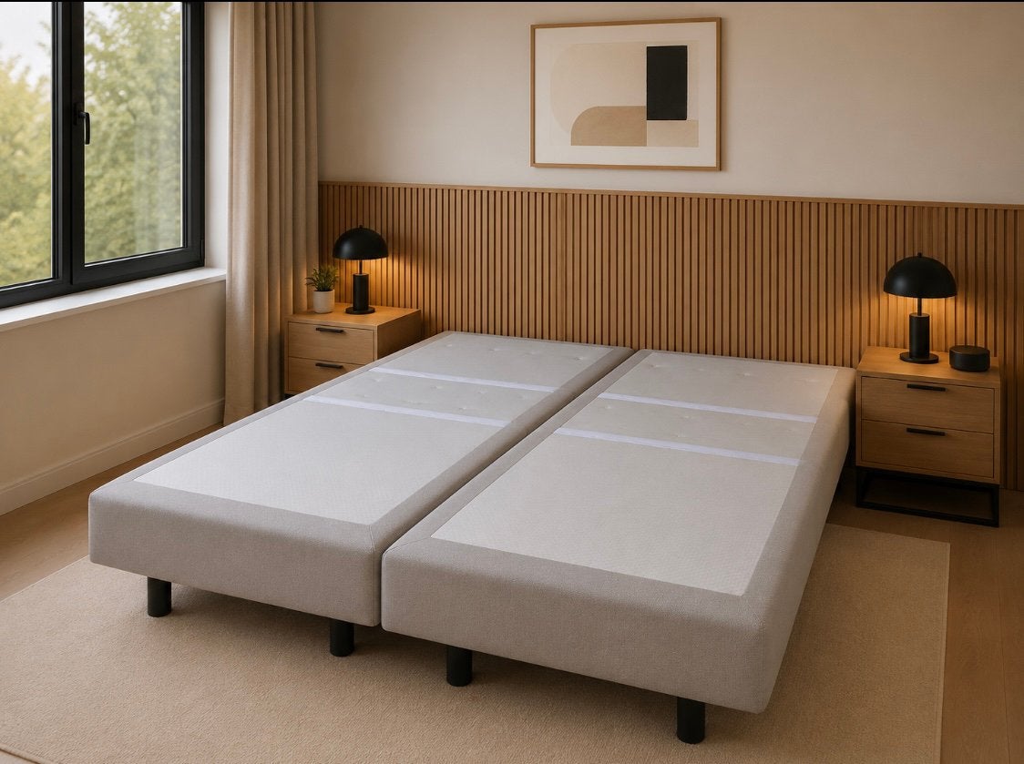 Auping Boxspring met 3 motoren & draadloze afstandsbediening, Ophalen, Tweepersoons, Zo goed als nieuw, 180 cm