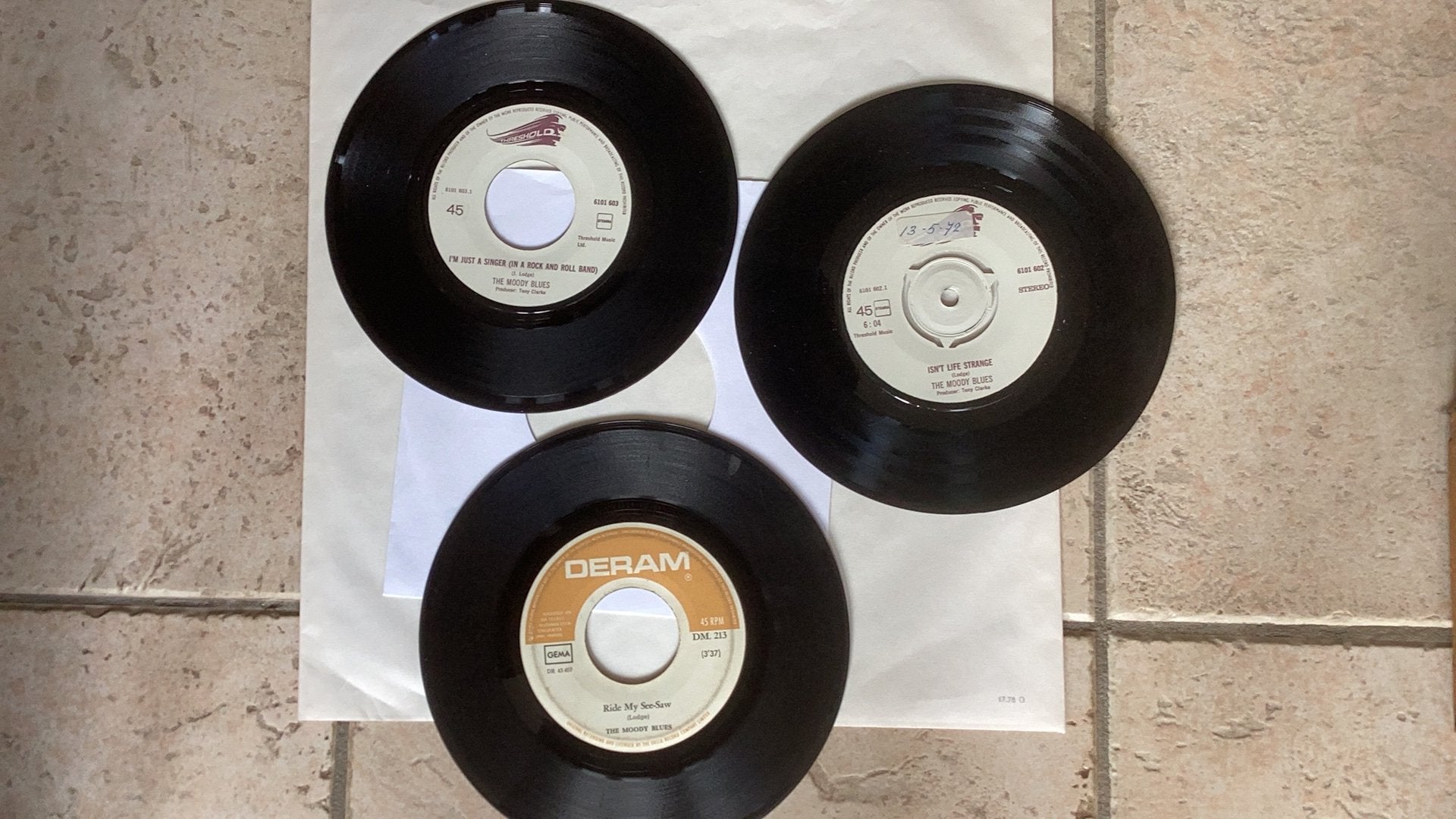 Singles The Moody Blues, Ophalen of Verzenden, Gebruikt, 7 inch, Pop