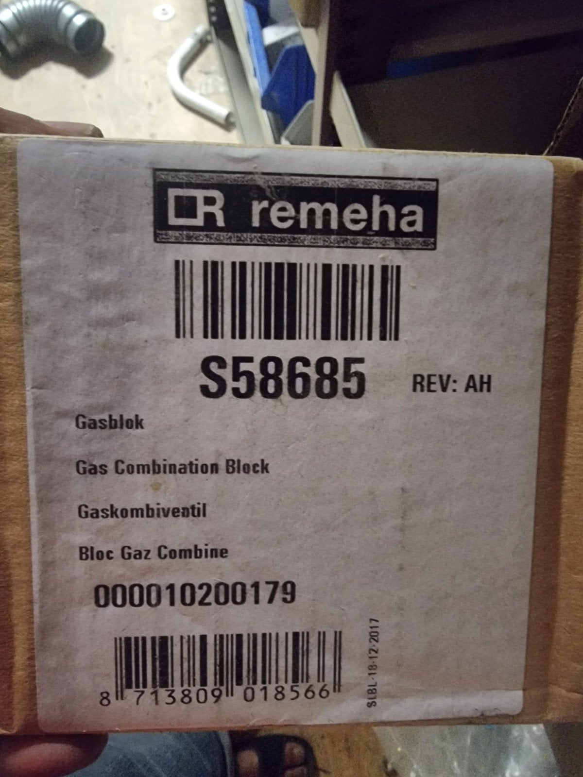 Remeha Gasblok S58685 Gaskombiventil - Nieuw, Ophalen