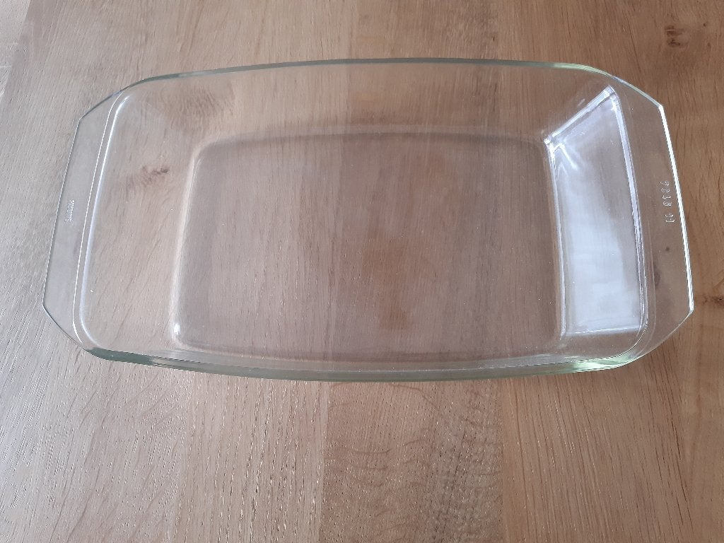 Te koop glazen ovenschaal, ovenschaal van glas, Huis en Inrichting, Keuken | Servies, Ophalen, Gebruikt, Overige stijlen, Glas