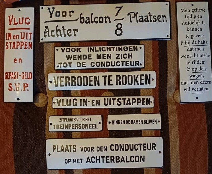 Kaveltje nieuwe emaille bordjes., Antiek en Kunst, Ophalen of Verzenden