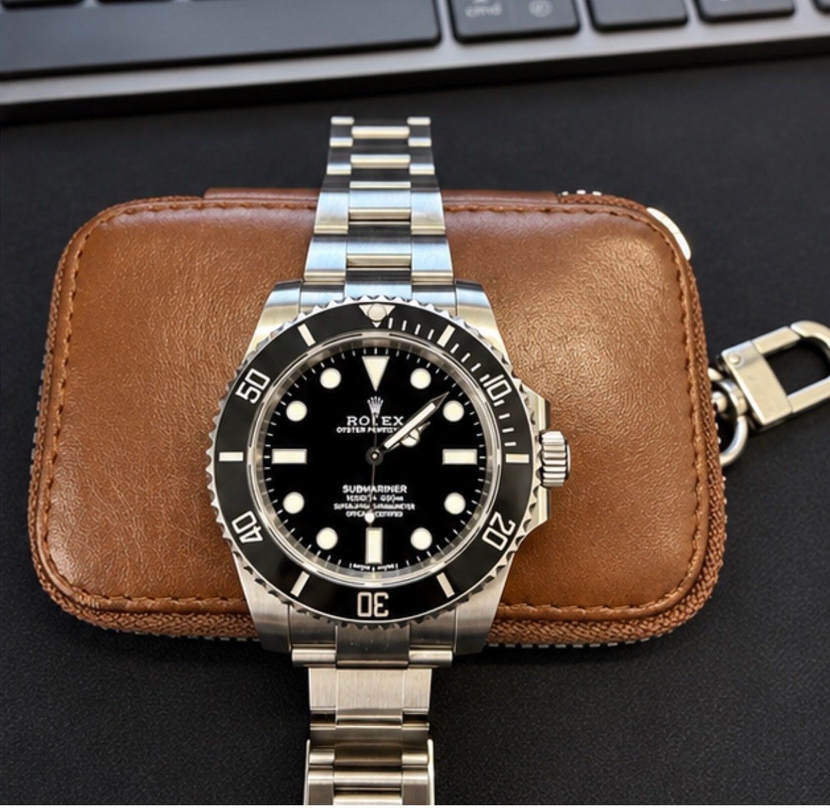 Rolex Submariner No Date 41mm Zwart Staal, Ophalen, Polshorloge, Zo goed als nieuw, Rolex