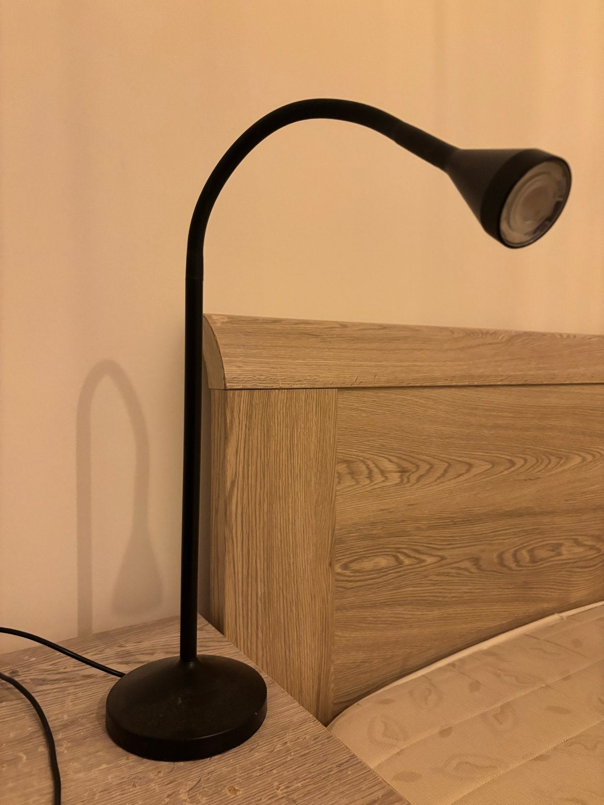 Zwarte flexibele tafellamp met LED verlichting, Ophalen, Bureaulamp, LED verlichting, Overige merken
