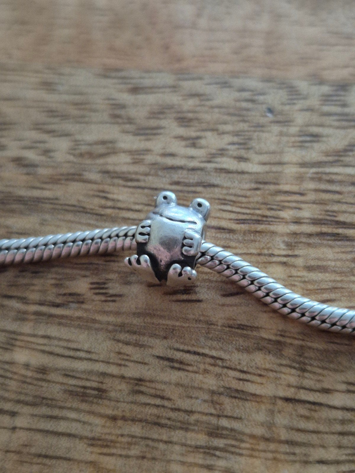 Pandora originele zilveren bedel kikker, Ophalen of Verzenden, Zo goed als nieuw, Zilver, Pandora