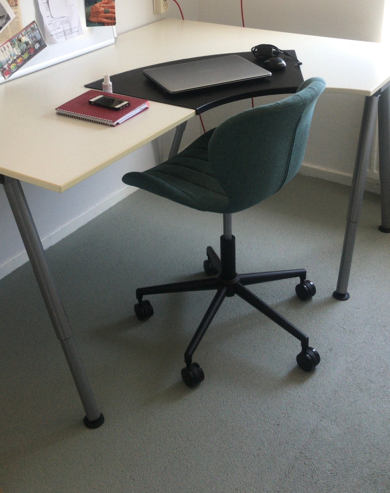 GALANT hoek IKEA bureau wit! Incl uitbreidingsdelen!, Huis en Inrichting, Bureaus, Ophalen, 160 cm, 120 cm, In hoogte verstelbaar