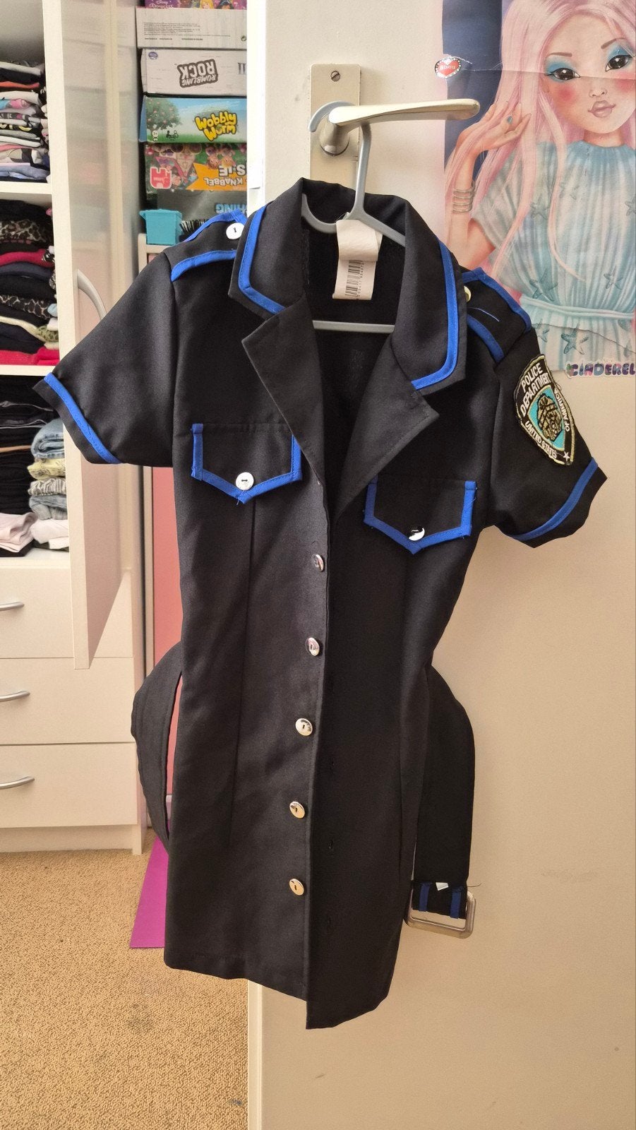 Politie verkleedjurkje maat 116 - zo goed als nieuw, Kinderen en Baby's, Carnavalskleding en Verkleedspullen, Ophalen of Verzenden