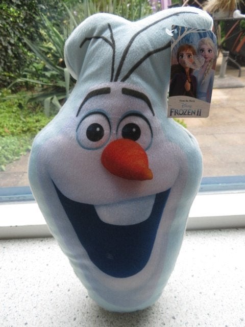 Olaf Sneeuwman sneeuwpop van Disney Flim Frozen ll kussen, Disney, Overige typen, Ophalen of Verzenden, Zo goed als nieuw
