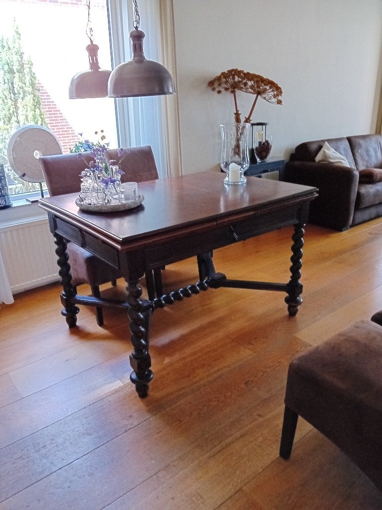 tafel antiek uitschuif, Ophalen, Gebruikt, 200 cm of meer, 50 tot 100 cm