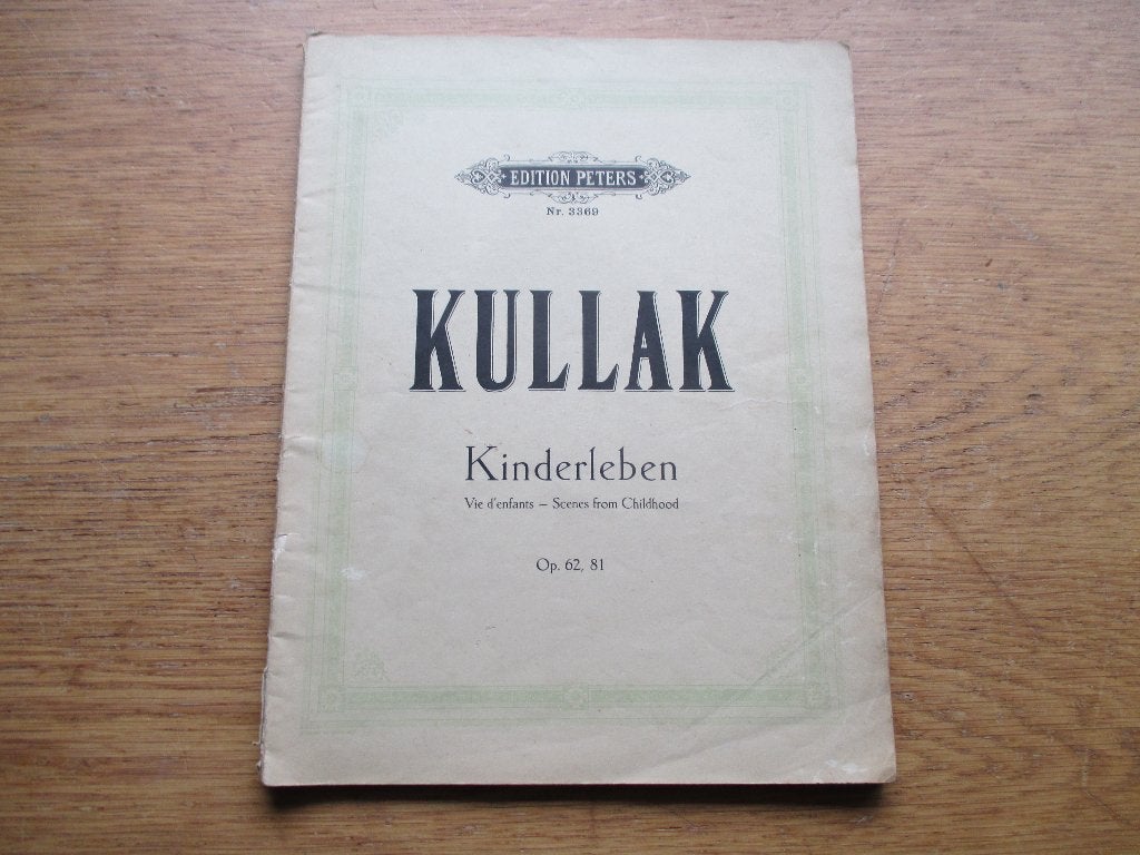 Kullak - kinderleben op.62,81- Piano, Gebruikt, Klassiek, Ophalen of Verzenden, Artiest of Componist
