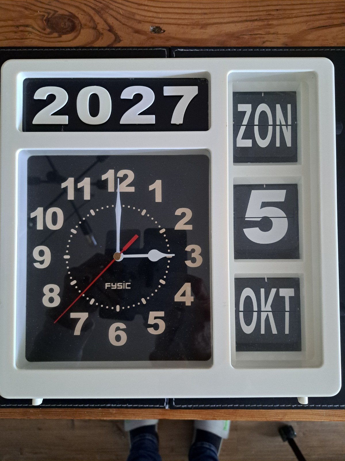 Vintage Fysic Flipklok met Kalenderfunctie, Ophalen, Vintage, Analoog en Digitaal, Kalenderfunctie