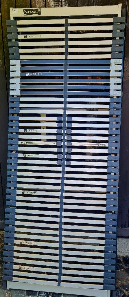 Lattenbodem, Ophalen, Eenpersoons, Zwart, 80 cm