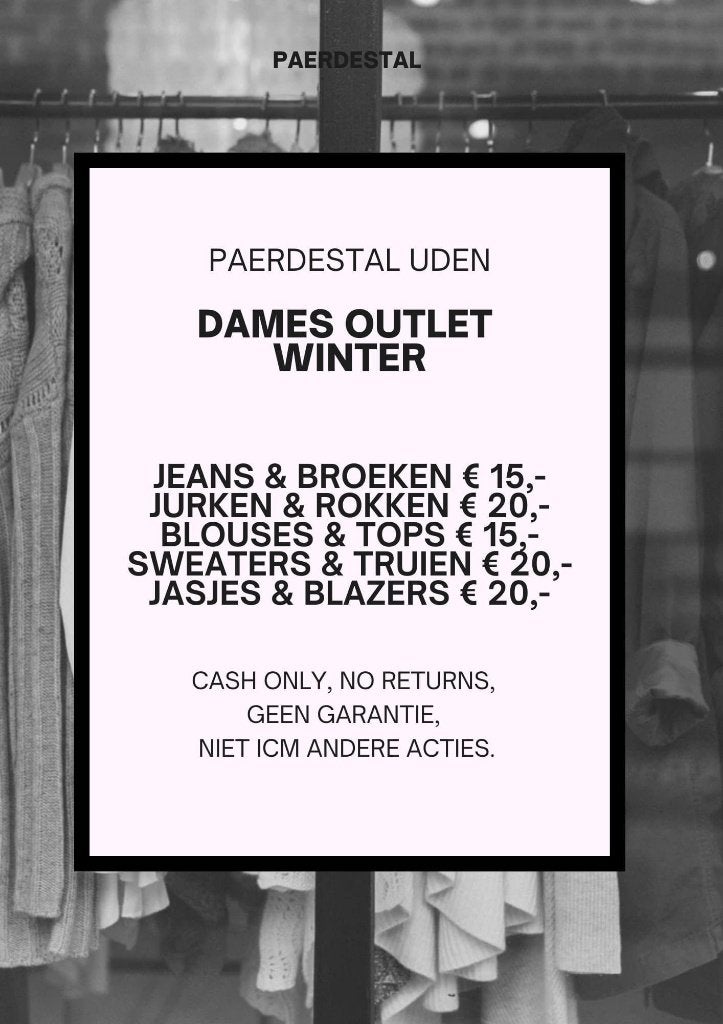 GROTE OUTLET PAERDESTAL MODE – UDEN, Kleding | Heren, Ophalen, Nieuw, Overige maten, Overige kleuren