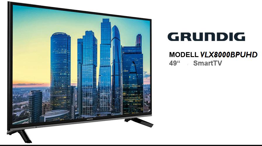 Grundig TV 49VLX8000BP UHD, Ophalen, LED, 50 Hz, Zo goed als nieuw