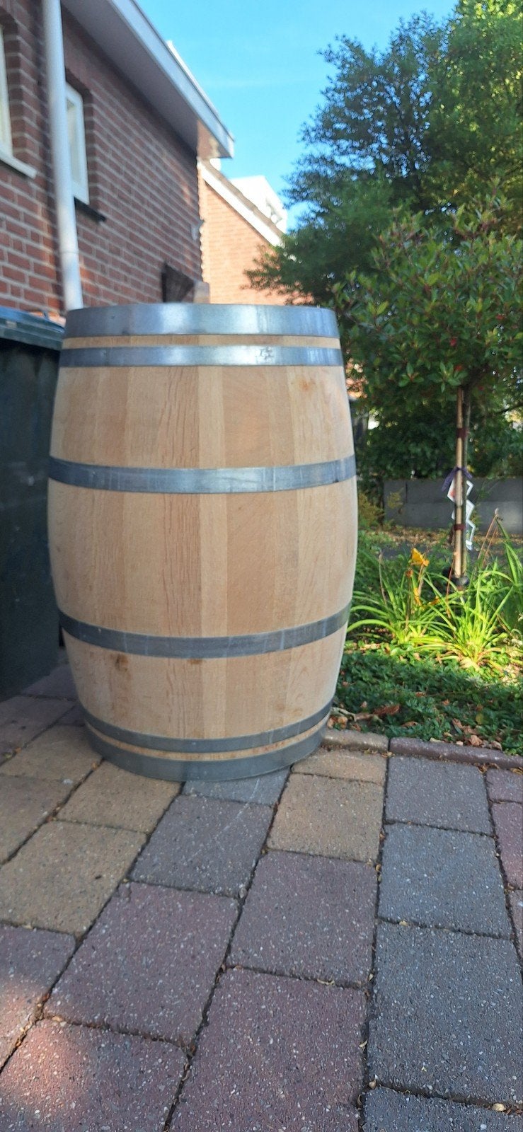 225ltr Eikenhouten Regenton met Kraantje en Deksel, Ophalen