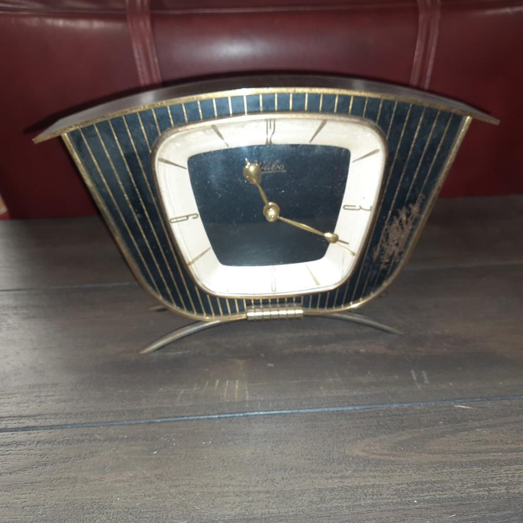 Vintage Wuba Bureaubladklok - Jaren '50 Design, Ophalen of Verzenden