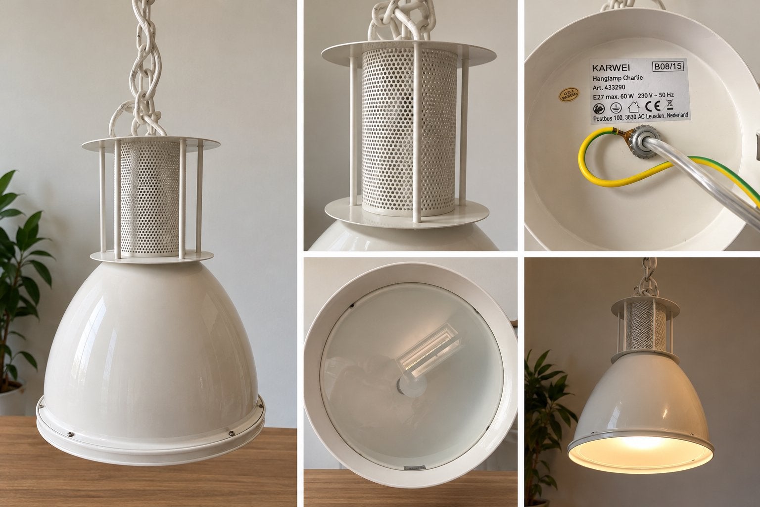 3 industriële hanglampen KARWEI Charlie – los of als set, Ophalen, Zo goed als nieuw