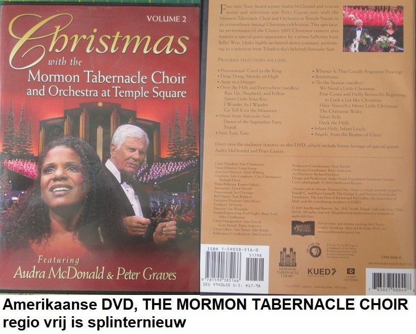 splinternieuwe Amerikaanse DVD, the MORMON TABERNACLE CHOIR, Alle leeftijden, Ophalen of Verzenden, Nieuw in verpakking