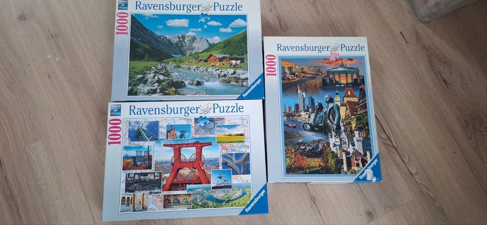 3 Ravensburger Puzzels van 1000 stukjes, Ophalen of Verzenden, Gebruikt