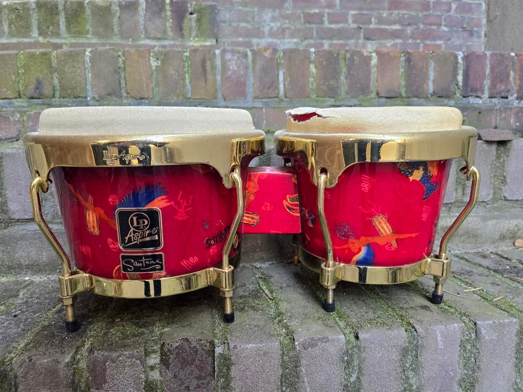 LP Aspire Santana Bongo - Rood met gouden hardware, Muziek en Instrumenten, Ophalen of Verzenden, Trommel