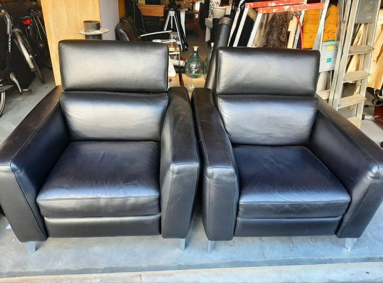 2 Natuzzi fauteuils nette staat, Ophalen, ., 75 tot 100 cm, Zo goed als nieuw