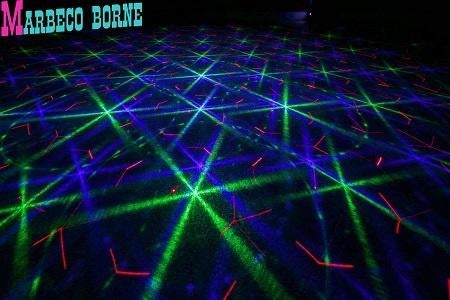 Laser effect Bianca Double Laser 300mW RB Gobo DMX IRC, Geluidgestuurd, Nieuw, Laser, Info@marbeco.nl