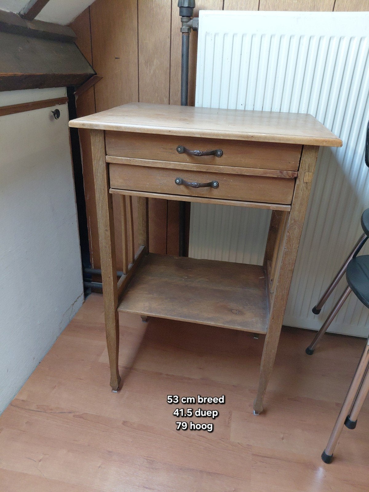 Antiek sierradentafeltje/bijzettafel/naaitafeltje met vakjes, Antiek en Kunst, Ophalen