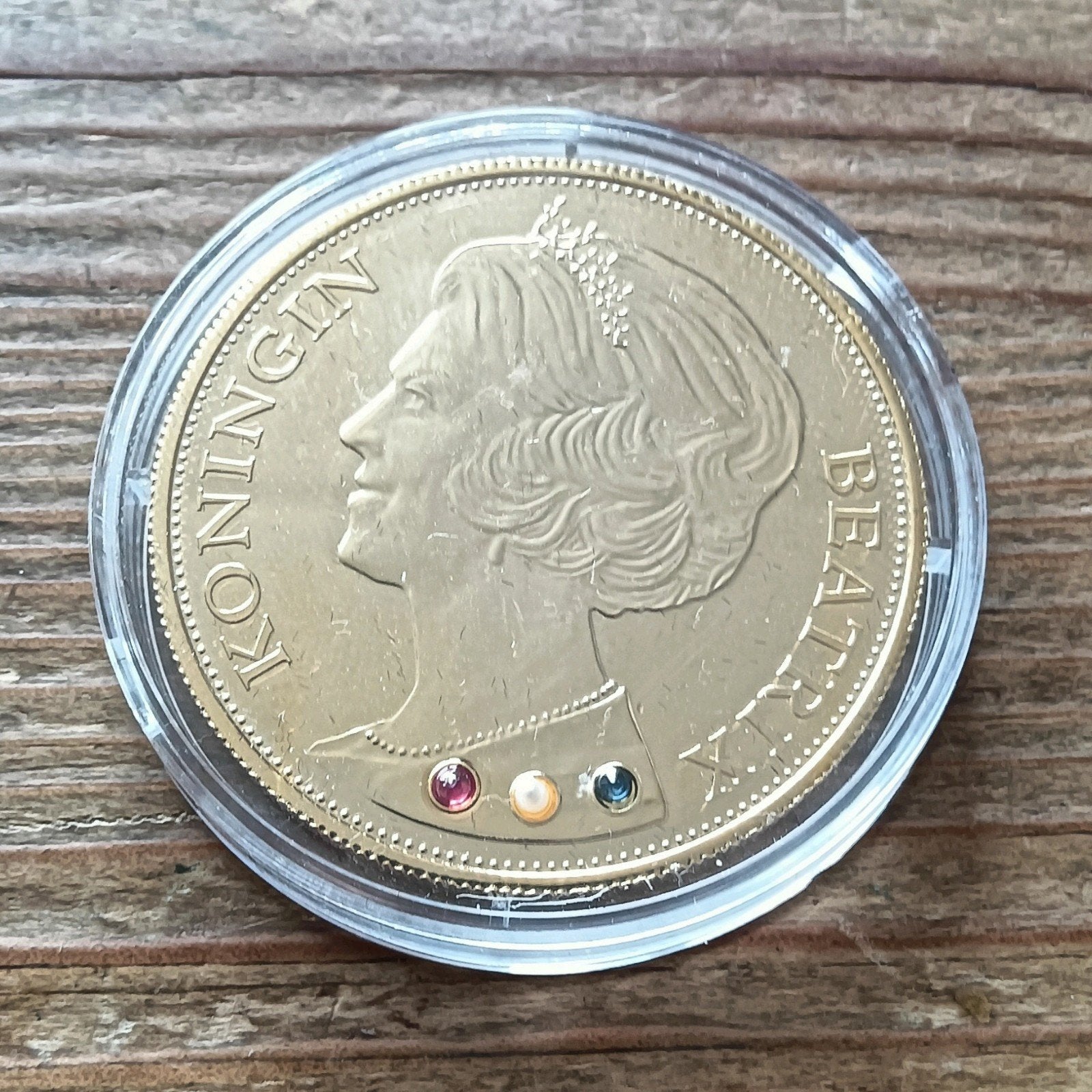 Herslag ' nooit verschenen Beatrix Kroningstientje 1980', Ophalen of Verzenden, Koningin Beatrix, 10 gulden, Losse munt
