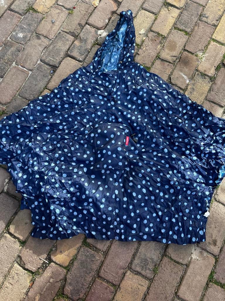Reisenthel Regenponcho - Blauw met Witte Stippen, Ophalen of Verzenden, Zo goed als nieuw, Regenpak, Dames