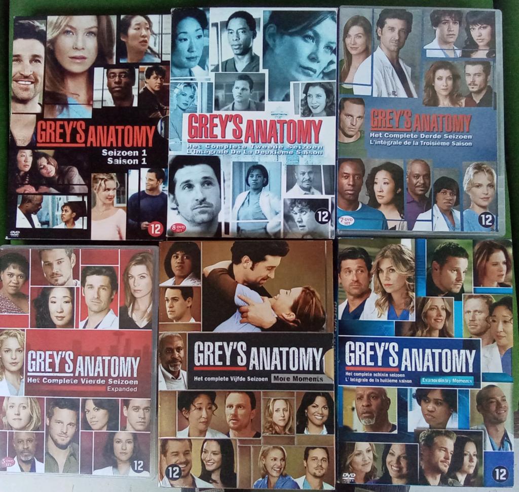 Grey's Anatomy DVD Boxsets Seizoen 1-5 (€2,- per seizoen), Cd's en Dvd's, Gebruikt, Boxset, Drama, Ophalen of Verzenden