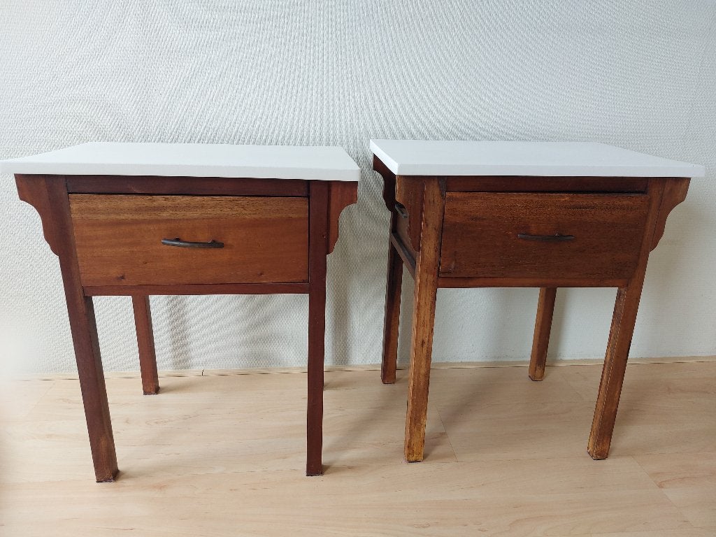 2 nachtkastjes, Ophalen, Gebruikt, 55 tot 70 cm, 45 tot 65 cm