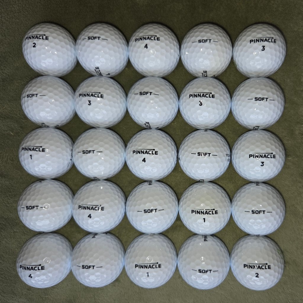 25 stuks PREMIUM Pinnacle SOFT golfballen, Ophalen of Verzenden, Zo goed als nieuw, Bal(len)
