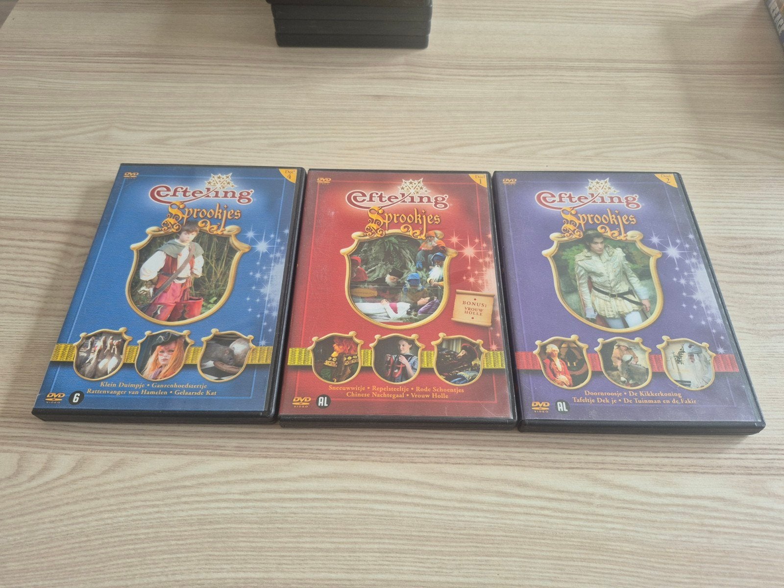 Efteling Sprookjes DVD Collectie - 3 Delen, Gebruikt, Verzamelbox, Alle leeftijden, Nederlands