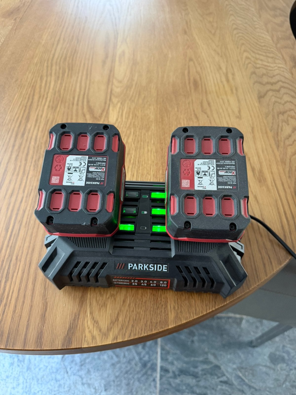 Parkside accu’s + lader, Ophalen of Verzenden, Nieuw