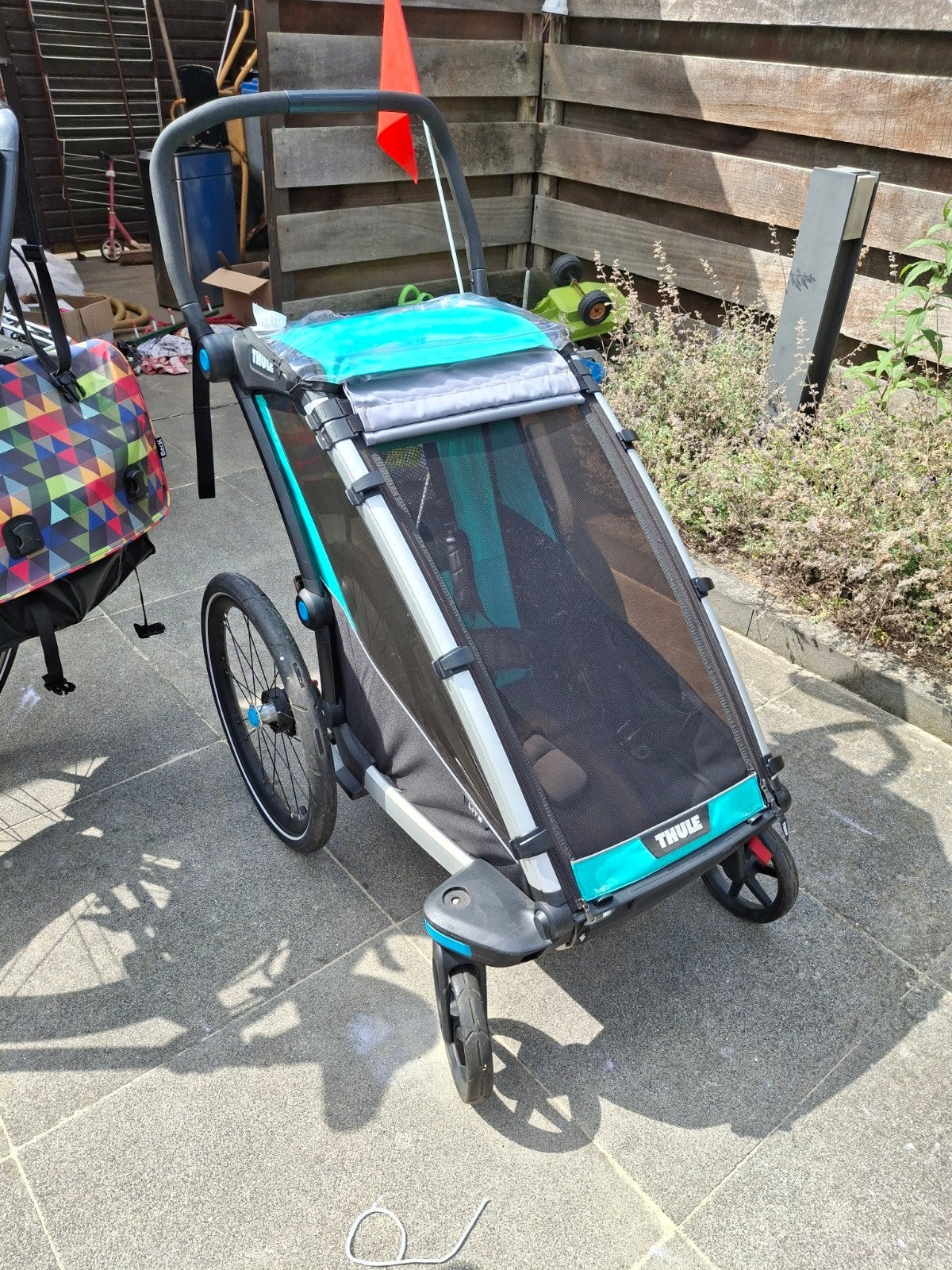 Thule Chariot Lite 1 met accessoires, Gebruikt, Met autostoeltje, Combiwagen, Ophalen