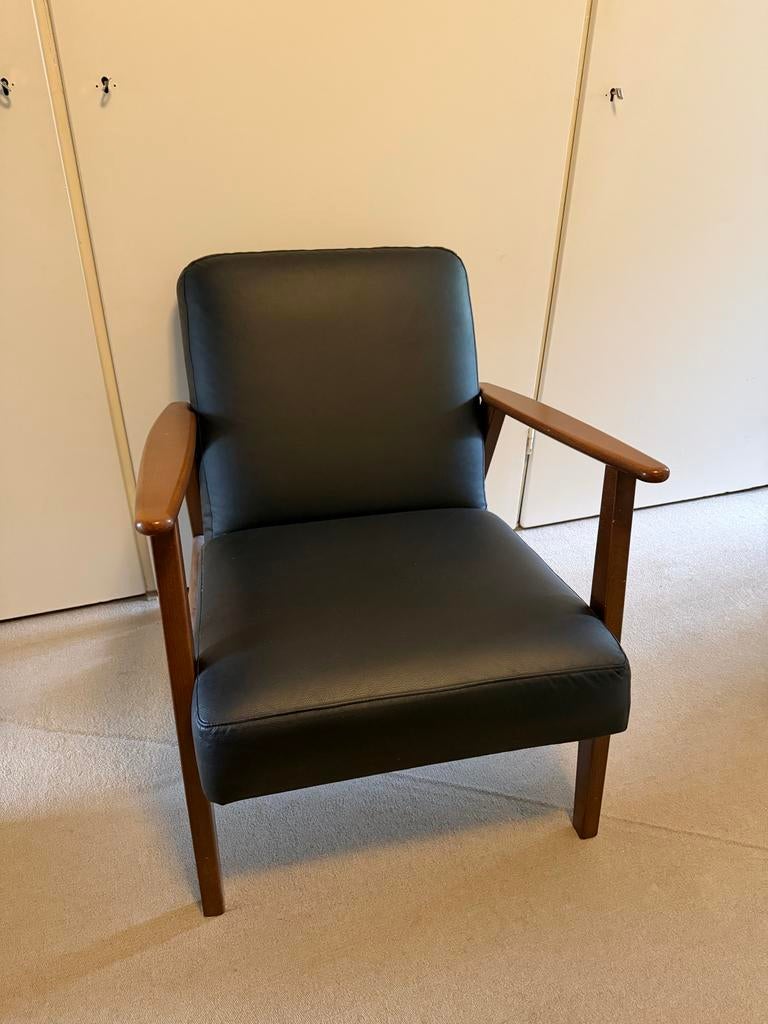 IKEA EKENASET Fauteuil Jonsbyn zwart - Zo goed als nieuw, Huis en Inrichting, Ophalen, Zwart, Zo goed als nieuw, Eén