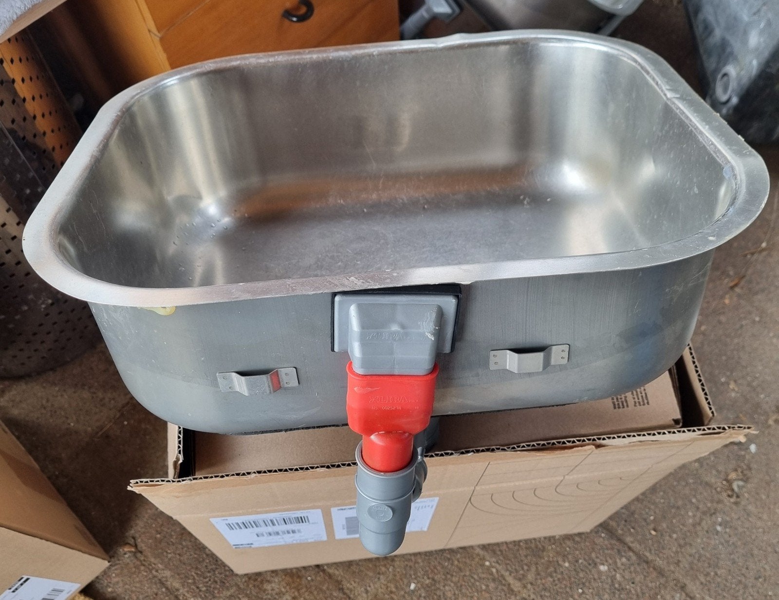 RVS wasbak met afvoerplug, Ophalen of Verzenden