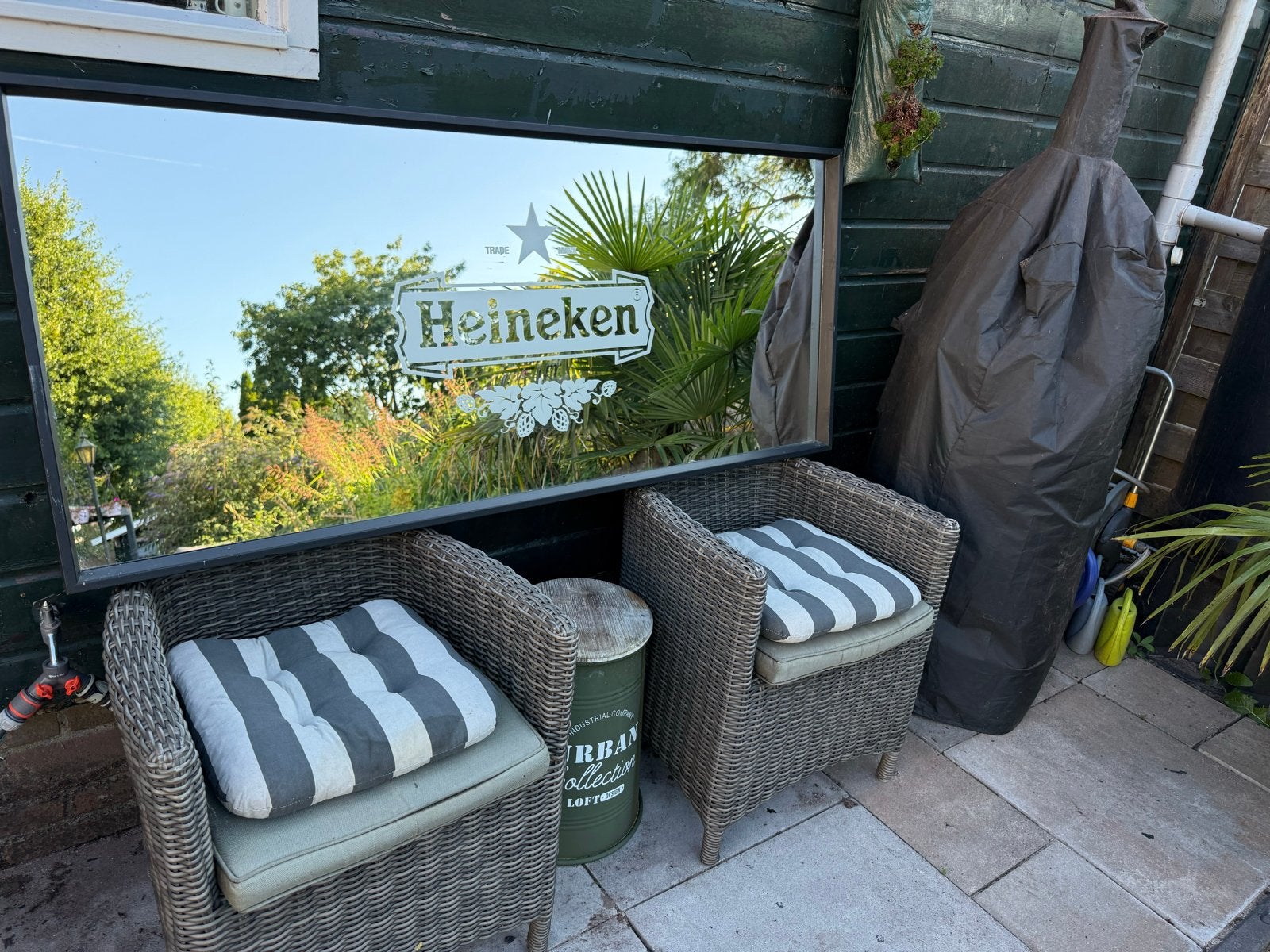Heineken spiegel - Decoratieve wandspiegel, Verzamelen, Ophalen, Gebruikt